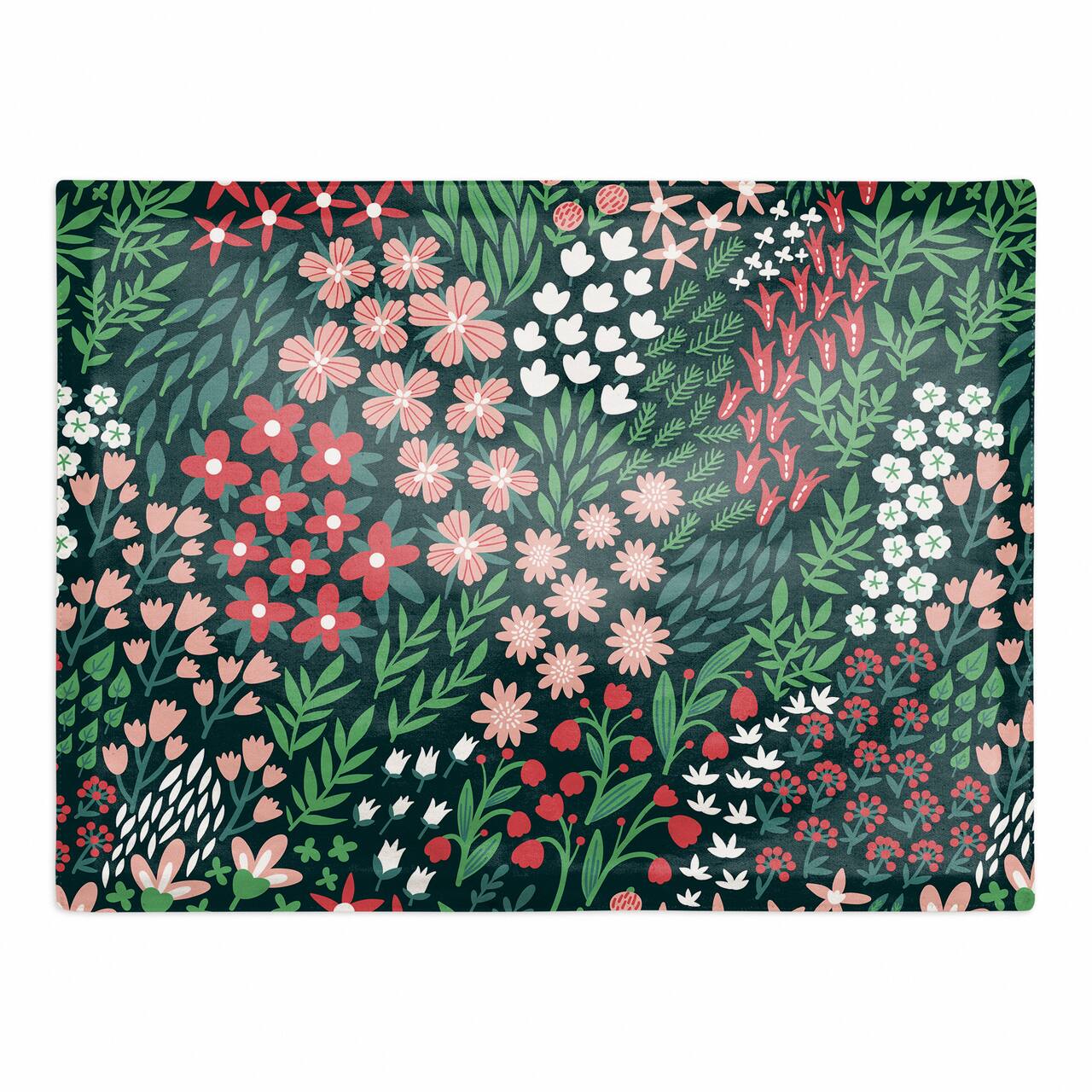 Floral Pattern 18" x 14" Cotton Twill Placemat